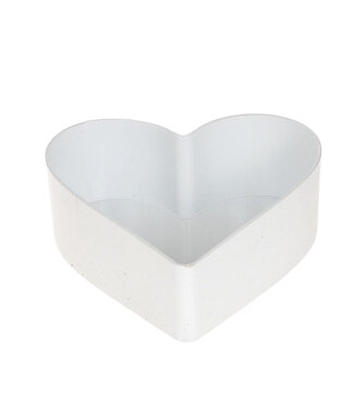 4A Melamine Heart | Colour: Natural White | Length 22 centimetres | Width 20 centimetres | Height 7.5 centimetres | Per 10 hearts