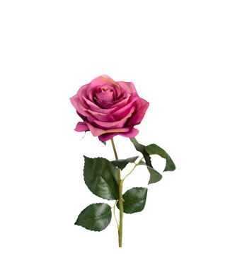 4A Rose Fleur Artificielle | Couleur : Rose Foncé | Roses fleurs artificielles | Longueur ± 54 centimètres | Par 6 roses artificielles