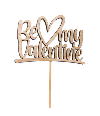 4A Holzstecker „My Valentine“ | Farbe: Braun | Breite 10 Zentimeter | Länge ± 50 Zentimeter | Pro 24 Stecker