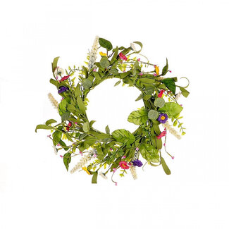 4A Silk Wreath “Blooming Spring” | Colour: Green | Diameter 40 centimetres | Per wreath