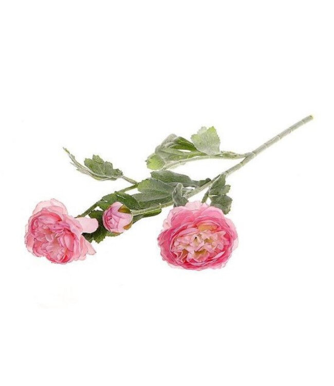 Ranunkel Kunstblume | Farbe: Rosa | Ranunkel Kunstblumen | Länge ± 50 Zentimeter | Pro 6 Kunstblumen