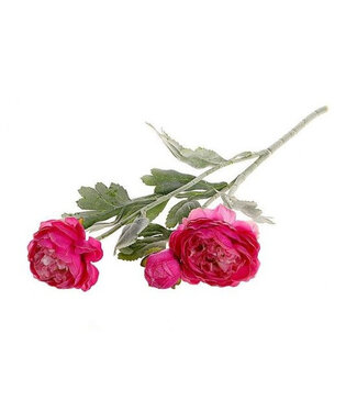 4A Ranunculus Artificial Flower | Colour: Fuchsia | Ranunculus artificial flowers | Length ± 50 centimetres | Per 6 artificial flowers
