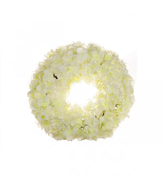 4A Silk Hydrangea Wreath | Colour: Cream | Diameter 30 centimetres | Per wreath