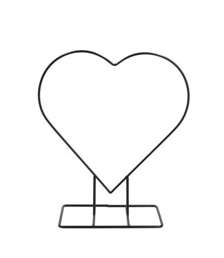 4A Heart with base | Colour: Black | Length 20 centimetres | Width 10 centimetres | Height 32 centimetres | Per heart