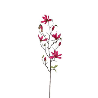 4A Magnolien Kunstblume | Farbe: Dunkelrosa | Länge ± 75 Zentimeter | Pro 12 Kunstblumen