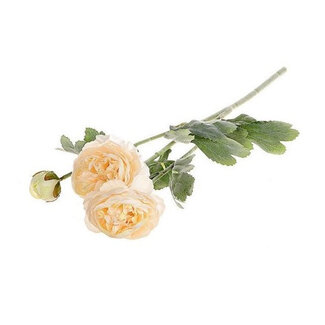 4A Ranonkel Kunstbloem | Kleur: Champagne | Ranunculus kunstbloemen | Lengte ± 50 centimeter | Per 6 kunstbloemen