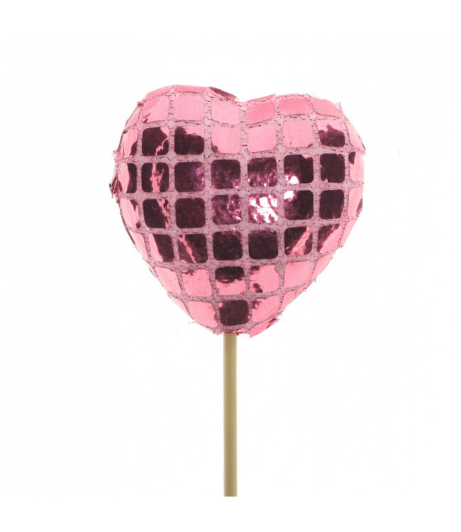 Heart Vanessa Bijsteker | Colour: Pink | Length ±50 centimetres | Diameter 6.5 centimetres | Per 25 bijstekers
