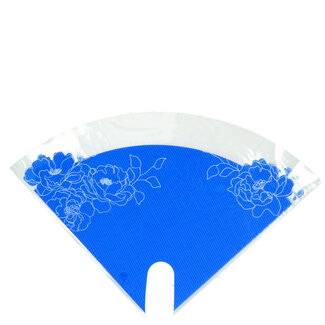 4A Housses Kraft Moon Aspect Kraft avec Fleurs | Couleur : Bleu | Longueur 30 centimètres | Largeur 30 centimètres | Par 50 housses