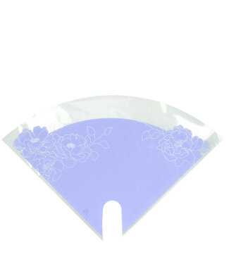 4A Kraft Moon Hüllen im Kraftlook mit Blumen | Farbe: Fliederfarben | Länge 30 Zentimeter | Breite 30 Zentimeter | Pro 50 Hüllen