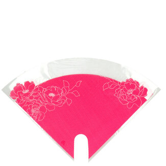 4A Kraft Moon Kraft-look Sleeves with Flowers | Colour: Pink | Length 30 centimetres | Width 30 centimetres | Per 50 sleeves