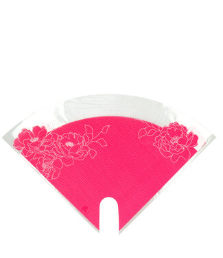 4A Hoezen Kraft Moon Kraftlook met Bloemen | Kleur: Roze | Lengte 30 centimeter | Breedte 30 centimeter | Per 50 hoezen