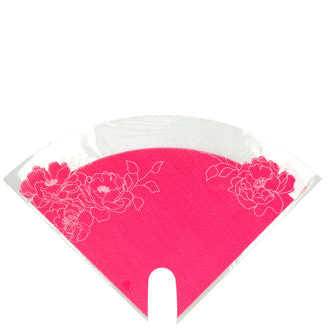 Housses Kraft Moon Aspect Kraft avec Fleurs | Couleur : Rose | Longueur 30 centimètres | Largeur 30 centimètres | Par 50 housses