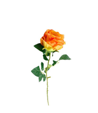 4A Rose Artificial Flower | Colour: Dark Yellow | Artificial Rose Flowers | Length ± 65 centimetres | Per 6 artificial roses