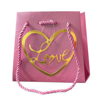 4A Bag "Posh love" | Colour: Pink | Length 13 - 17 centimetres | Width 13 - 17 centimetres | Height 15 centimetres | Per 10 bags