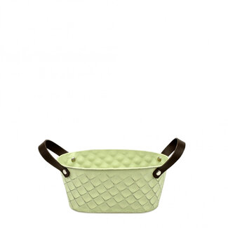 4A Zinc Tray Flowerpot Plant Pot diamond pattern | Colour: Green | Height 8.5 centimetres | Length 19 centimetres | Width 10.5 centimetres | Per 10 trays