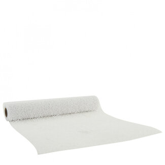 4A Tafelloper Honingraat motief “Honeycomb” | Kleur: Naturelle Wit | Breedte 28 centimeter | Lengte 2.5 meter | Per tafelloper