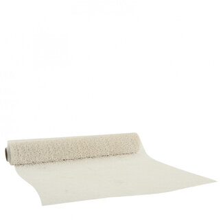 4A Tafelloper Honingraat motief “Honeycomb” | Kleur: Crèmekleurig | Breedte 28 centimeter | Lengte 2.5 meter | Per tafelloper