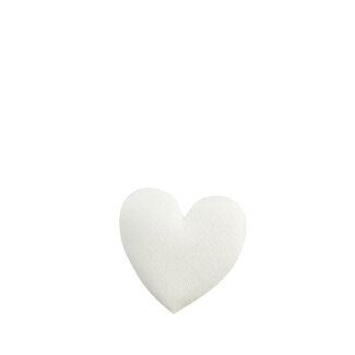 4A Satin Heart | Colour: Cream | Diameter 25 millimetres | Per 24 hearts