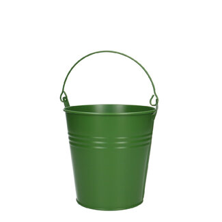 4A Seau en zinc Pot de fleurs "Breeze" | Couleur : Vert | Diamètre 13 centimètres | Hauteur 13 centimètres | Par 10 seaux