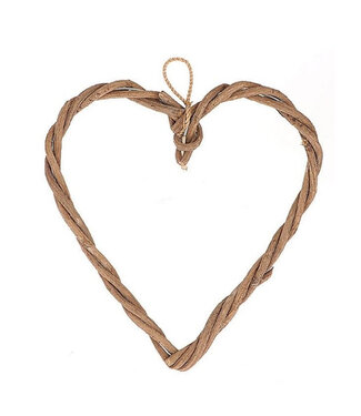 4A Twisted Twig Heart Pendant | Colour: Light Brown | Length 35 centimetres | Width 35 centimetres | Diameter 3 centimetres | Per 8 hearts