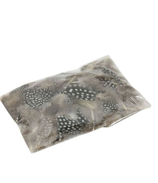 4A Plumes de Poulet | Couleur : Noir Blanc | Poids 18 grammes | Par sachet de plumes