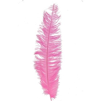 4A Straußenfedern | Farbe: Fuchsia | Durchmesser 10 Zentimeter | Länge 60 Zentimeter | Pro 5 Federn