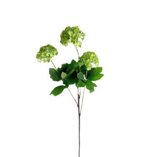 4A Boule de Neige Fleur Artificielle | Couleur : Vert | Longueur ± 70 centimètres | Par 6 fleurs artificielles