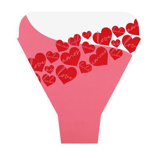 4A Flower cover "All love" | Colour: Pink | Length 50 centimetres | Width 44 centimetres | Height 12 centimetres | Per 50 covers