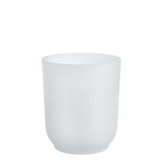 4A Plastic Vase Orchid Vibes | Colour: White | Diameter 13 centimetres | Height 15 centimetres | Per 9 vases