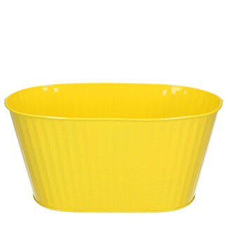 4A Zinc Container Flowerpot Plant Pot "Ferre" | Colour: Yellow | Height 12.5 centimetres | Length 25 centimetres | Width 13 centimetres | Per 10 containers