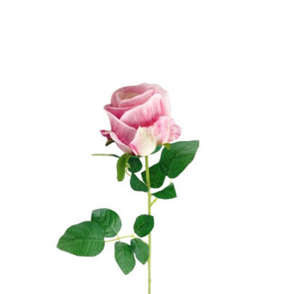 4A Roos Kunstbloem | Kleur: Lila | Rozen kunstbloemen | Lengte ± 58 centimeter | Per 10 kunstrozen