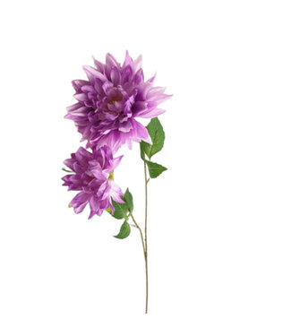 4A Dahlie Kunstblume | Farbe: Lila | Länge ± 80 Zentimeter | Pro 10 Kunstblumen