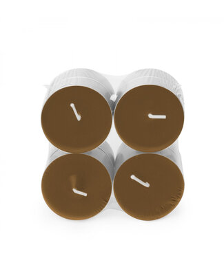 4A Bougie Parfumée Maxi Chauffe-plat “Wonder” | Couleur : Brun Clair | Par 8 maxi chauffe-plats