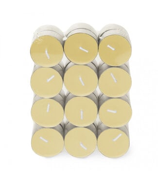 4A Duftkerze Teelicht „Smile“ | Farbe: Beige | Pro 24 Teelichter