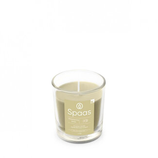 4A Geurkaars Glas “Smile” | Kleur: Beige | Diameter 7 centimeter | Hoogte 7.5 centimeter | Per 6 geurkaarsen