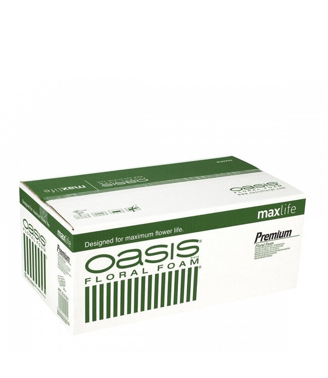 Bloc de Mousse Florale Oasis Vert Premium | Largeur 23 centimètres | Longueur 11 centimètres | Hauteur 8 centimètres | Commande par 20 pièces