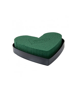 4A Groen Oasis Hart Ideal | Breedte 12 centimeter | Hoogte 3.5 centimeter | Per 6 stuks