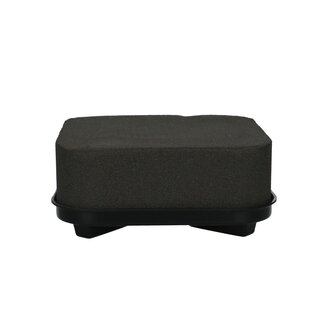 4A Coussin carré Noir Oasis Eychenne | Largeur 20 centimètres | Par 6 pièces