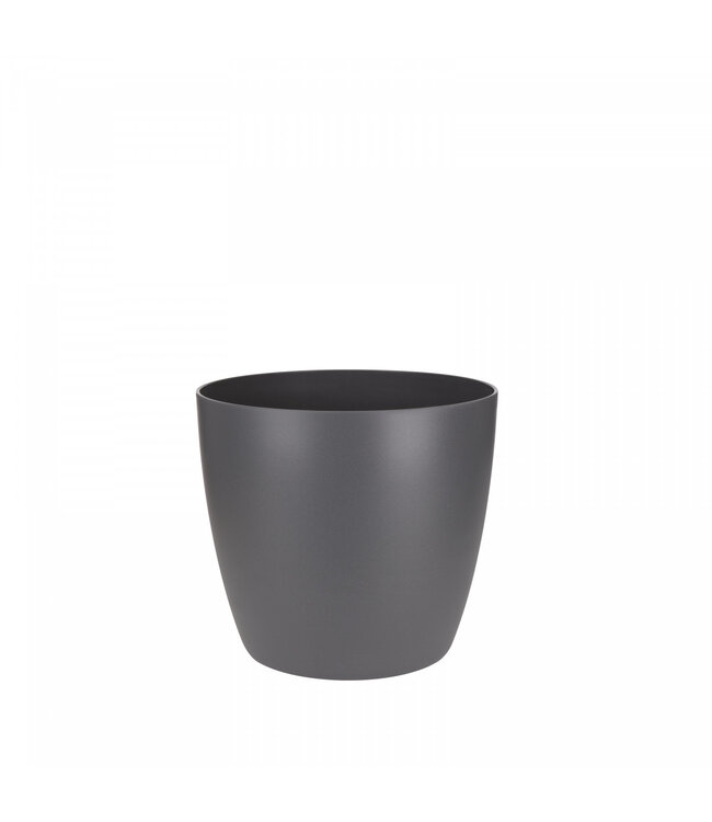 Kunststoff Blumentopf Pflanzentopf Brüssel | Farbe: Grau | Durchmesser 10,5 Zentimeter | Höhe 10 Zentimeter | Pro 8 Töpfe