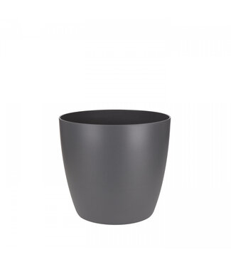 4A Kunststof Bloempot Plantenpot Brussel | Kleur: Grijs | Diameter 13.5 centimeter | Hoogte 12.5 centimeter | Per 8 potten