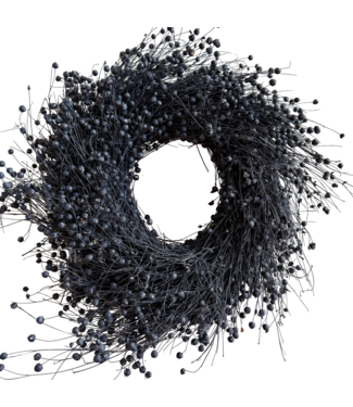 Dutch Dried Couronne de lin noir Ø 30 centimètres