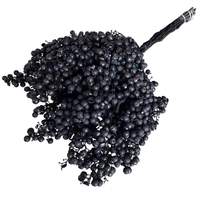 Black Schinus - Pepper Berries Dry Decoration | Length ± 35 centimetres | Weight ± 150 grams