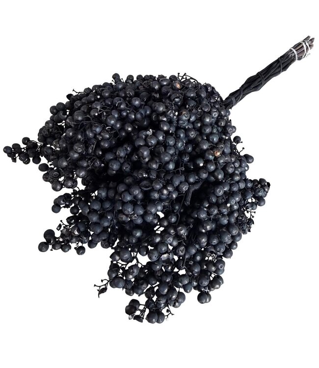 Black Schinus - Pepper Berries Dry Decoration | Length ± 35 centimetres | Weight ± 150 grams