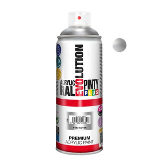 4A Peinture en aérosol acrylique "Brite Silver" | Couleur : Argenté | Contenu 400 millilitres | Par bombe aérosol