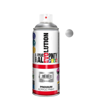 4A Acryl Spuitverf Kleurspray "Brite Silver" | Kleur: Zilverkleurig | Inhoud 400 milliliter | Per spuitbus