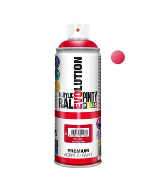 4A Acryl Spuitverf Kleurspray "Tangerine" | Kleur: Lichtrood | Inhoud 400 milliliter | Per spuitbus