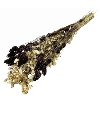 Dutch Dried Boeket droogbloemen Smart Mabel | Lengte ± 50 centimeter | Met bruine en goudkleurige droogbloemen