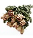 Pink-white dried Roses | Length ± 50 centimetres | Per 10 roses