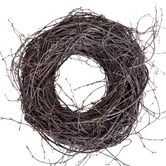 Dutch Dried Natural Birch Wreath | Colour: Natural Brown | Diameter 30 centimetres