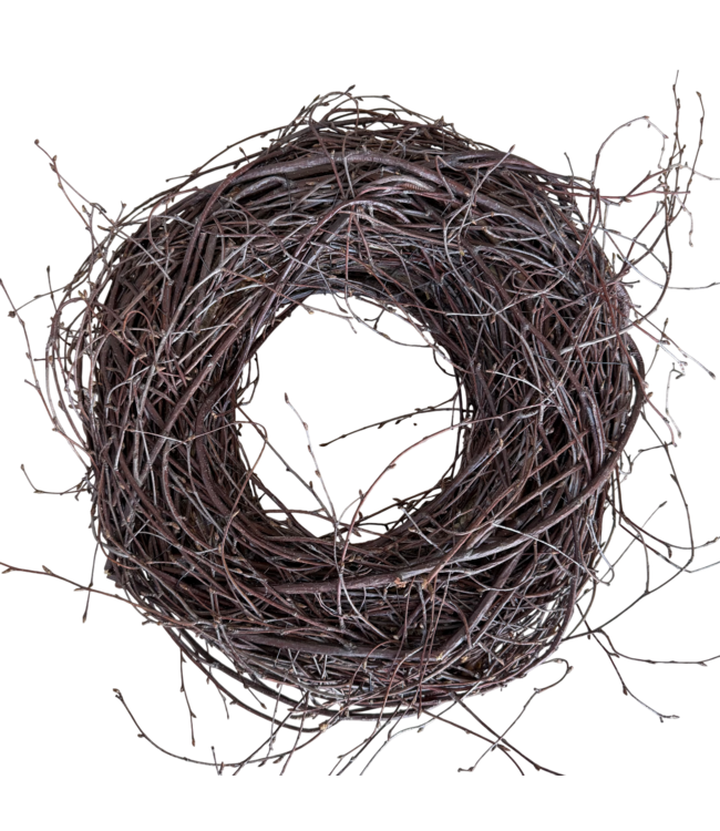 Couronne de Bouleau Naturelle | Couleur : Brun Naturel | Diamètre 30 centimètres